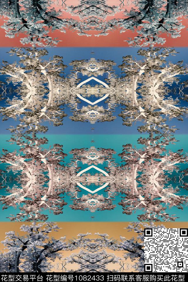 数码华亿平台民族风抽象数码印花华亿平台下载（图片编号: 1082433） - 瓦栏（Walan）