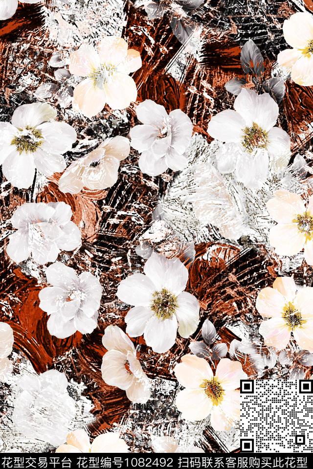 数码华亿平台民族风花卉数码印花华亿平台下载（图片编号: 1082492） - 瓦栏（Walan）