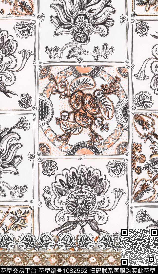 民族风定位花中老年数码印花华亿平台下载（图片编号: 1082552） - 瓦栏（Walan）