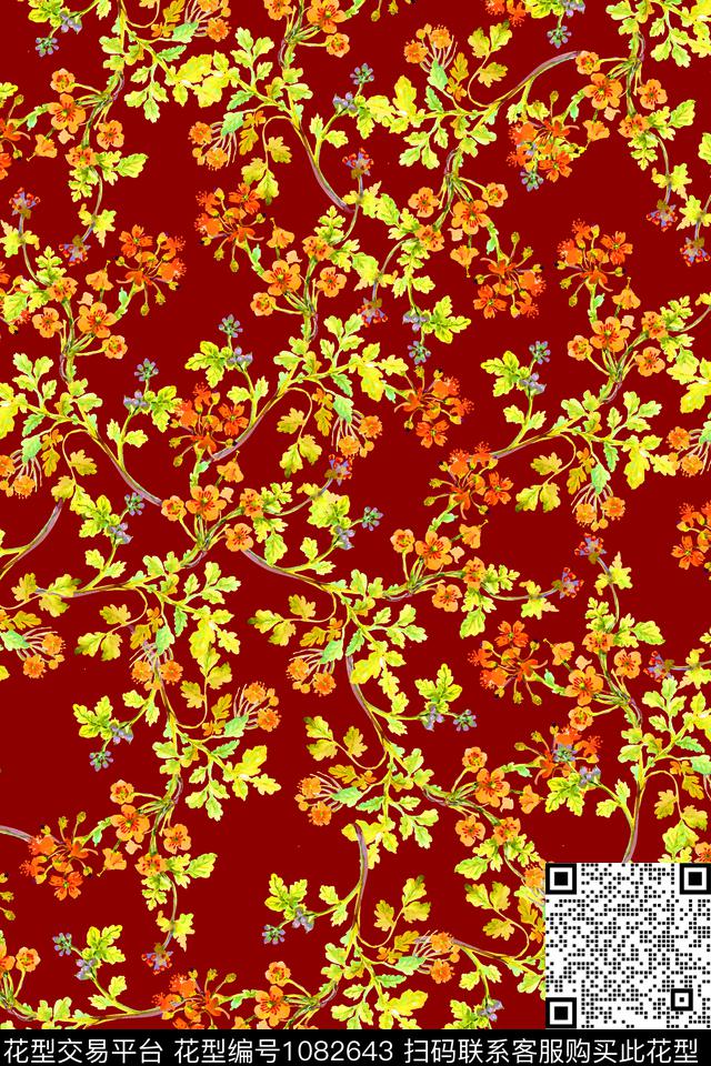 数码华亿平台春夏华亿平台小碎花数码印花华亿平台下载（图片编号: 1082643） - 瓦栏（Walan）