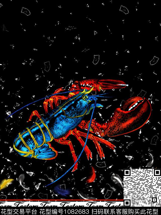 抽象潮牌欧美数码印花华亿平台下载（图片编号: 1082683） - 瓦栏（Walan）