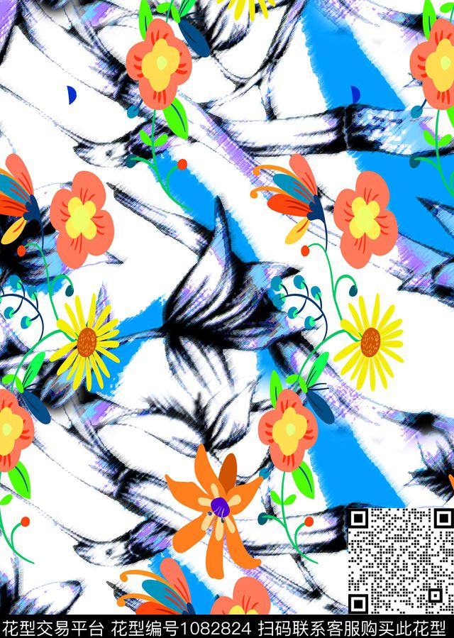 数码华亿平台花卉女装数码印花华亿平台下载（图片编号: 1082824） - 瓦栏（Walan）