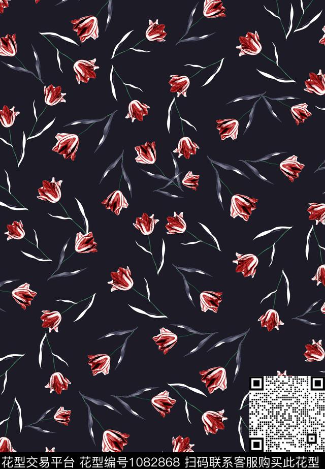 数码华亿平台小碎花大牌风数码印花华亿平台下载（图片编号: 1082868） - 瓦栏（Walan）