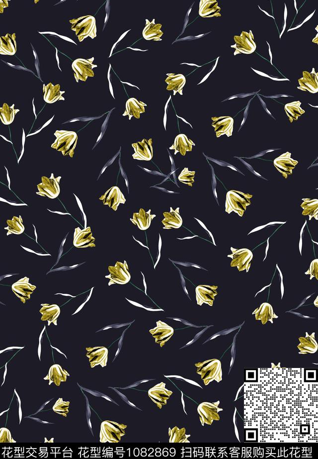 数码华亿平台小碎花大牌风数码印花华亿平台下载（图片编号: 1082869） - 瓦栏（Walan）