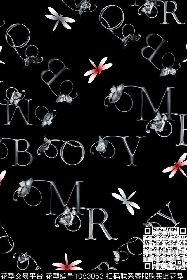 数码华亿平台字母蜻蜓数码印花华亿平台下载（图片编号: 1083053） - 瓦栏（Walan）