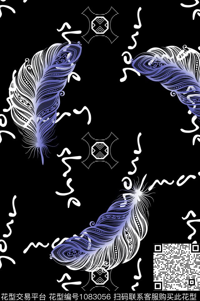 数码华亿平台字母抽象数码印花华亿平台下载（图片编号: 1083056） - 瓦栏（Walan）