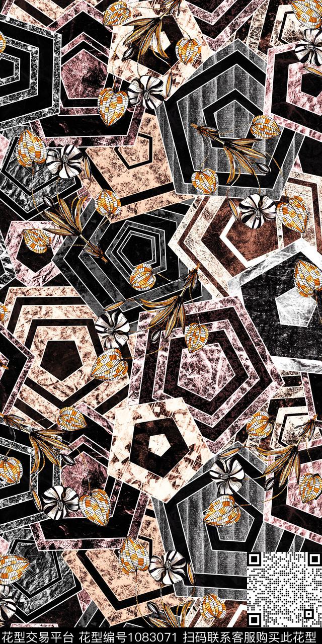 数码华亿平台民族风花卉数码印花华亿平台下载（图片编号: 1083071） - 瓦栏（Walan）