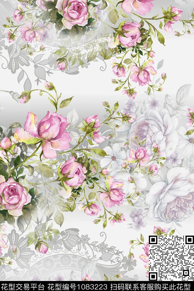 小碎花花卉女装数码印花华亿平台下载（图片编号: 1083223） - 瓦栏（Walan）