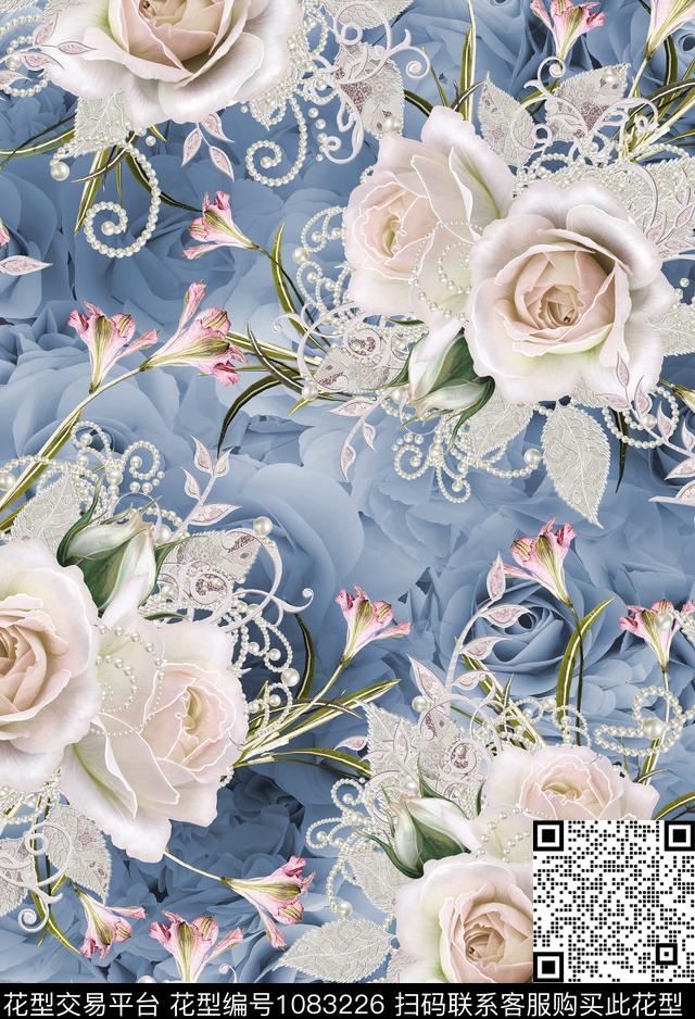 数码华亿平台花卉女装数码印花华亿平台下载（图片编号: 1083226） - 瓦栏（Walan）