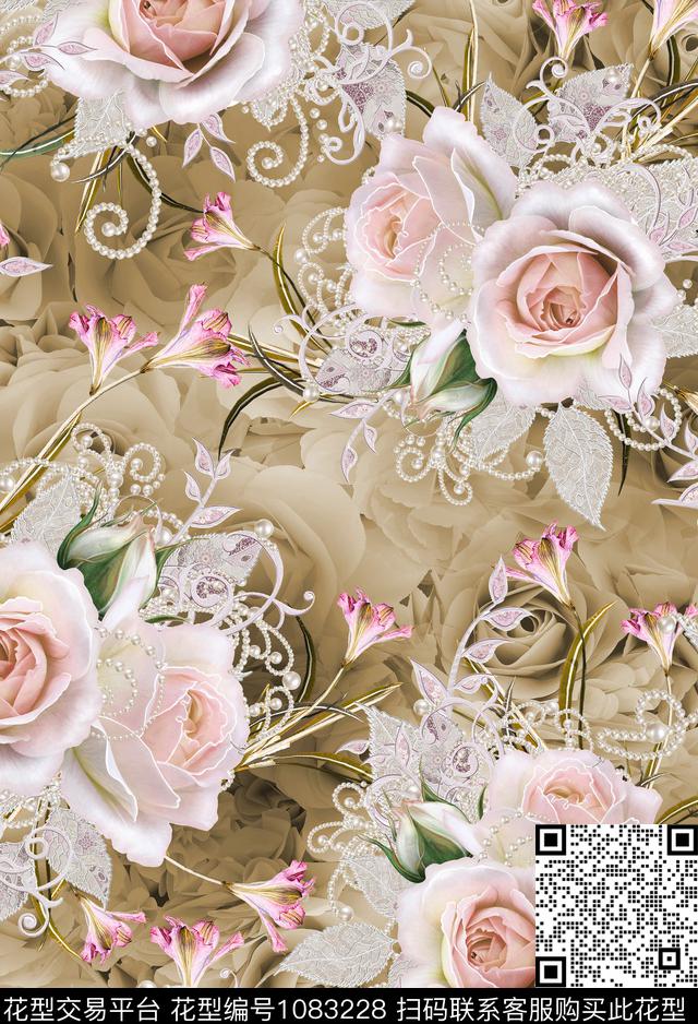 数码华亿平台花卉女装数码印花华亿平台下载（图片编号: 1083228） - 瓦栏（Walan）