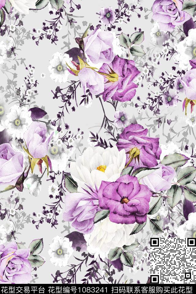 数码华亿平台花卉女装数码印花华亿平台下载（图片编号: 1083241） - 瓦栏（Walan）