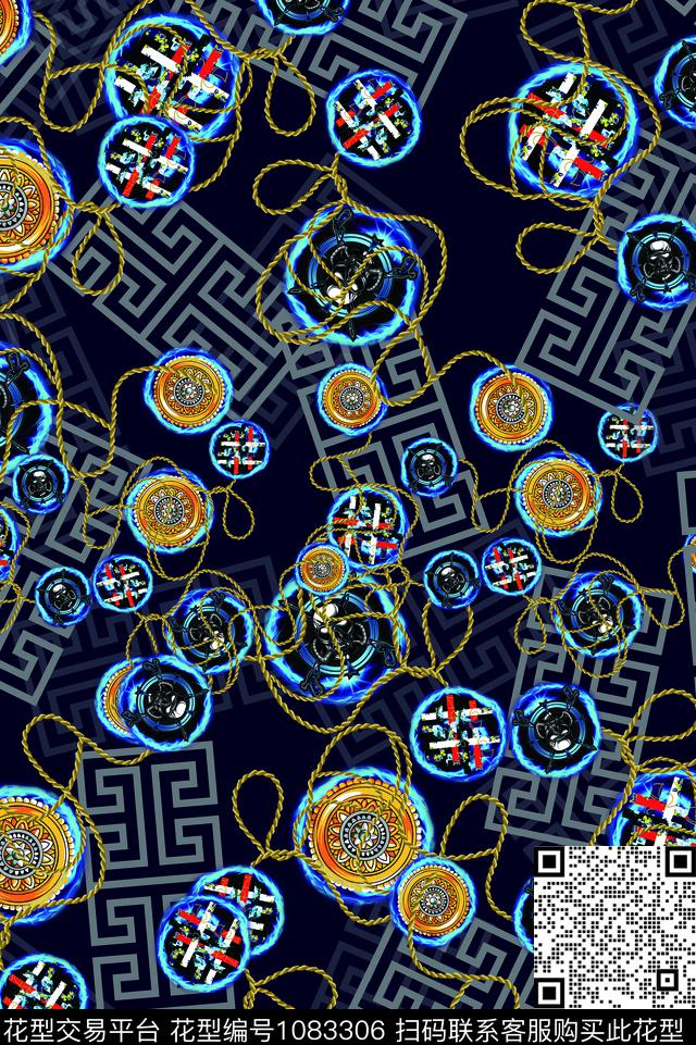 数码华亿平台链条大牌风数码印花华亿平台下载（图片编号: 1083306） - 瓦栏（Walan）