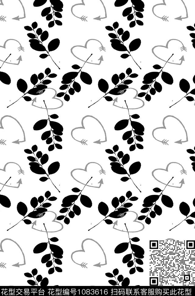 爱心绿植树叶箭传统印花华亿平台下载（图片编号: 1083616） - 瓦栏（Walan）