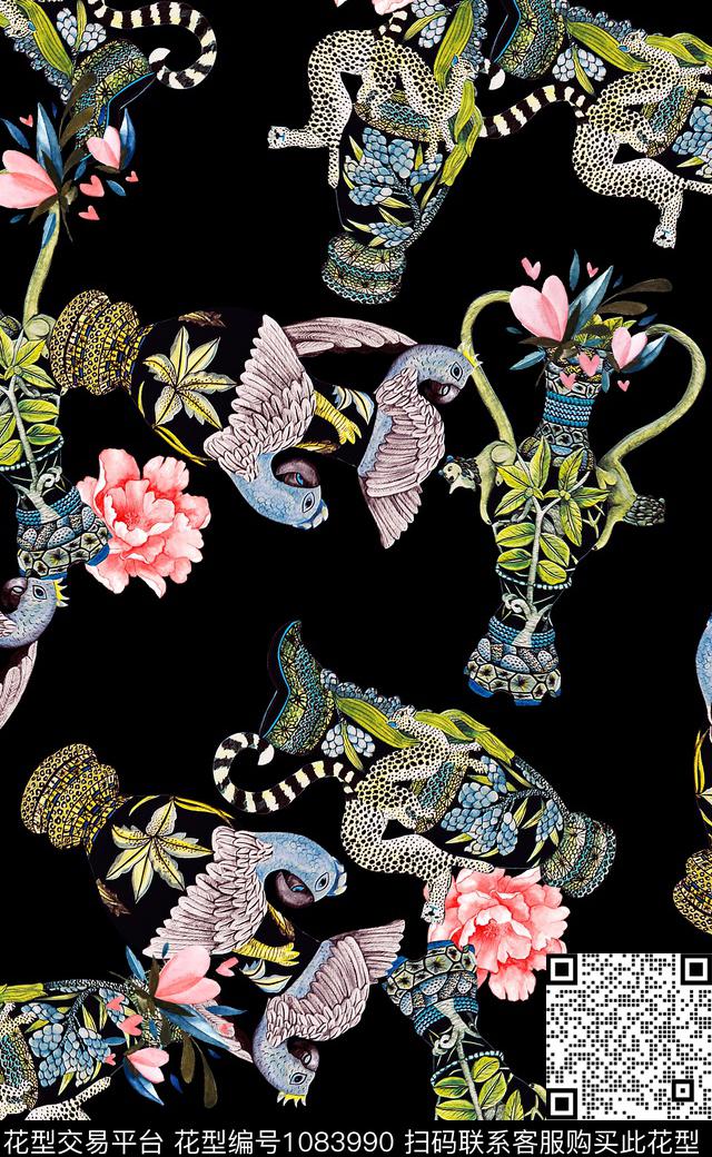 数码华亿平台春夏华亿平台花卉数码印花华亿平台下载（图片编号: 1083990） - 瓦栏（Walan）