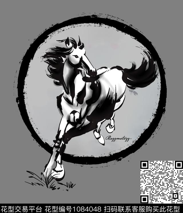 动物抽象潮牌数码印花华亿平台下载（图片编号: 1084048） - 瓦栏（Walan）