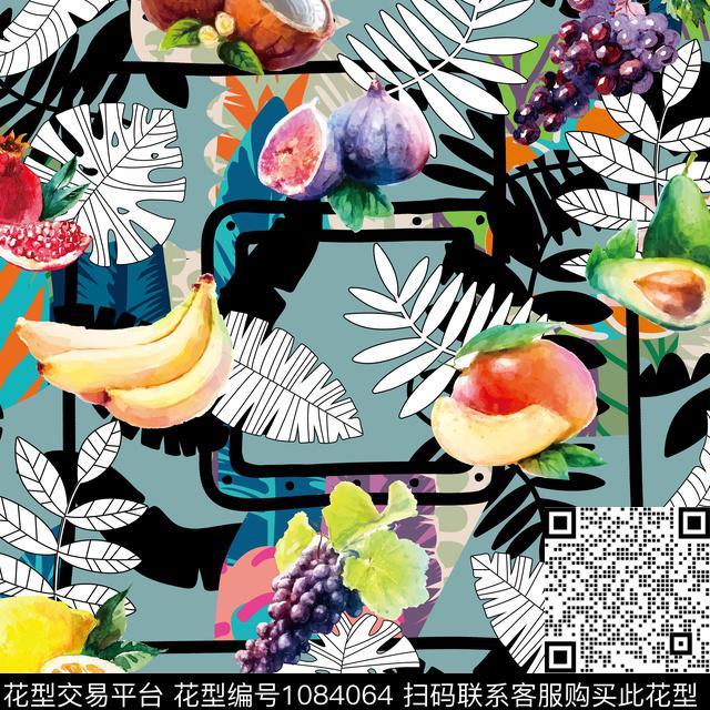 创意花卉方巾数码印花华亿平台下载（图片编号: 1084064） - 瓦栏（Walan）