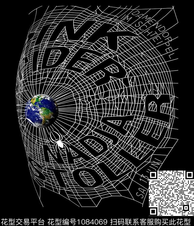 抽象男装潮牌数码印花华亿平台下载（图片编号: 1084069） - 瓦栏（Walan）