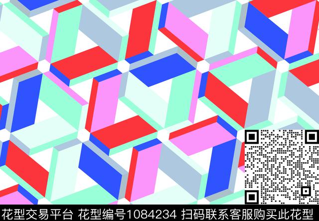 三角形几何大牌风传统印花华亿平台下载（图片编号: 1084234） - 瓦栏（Walan）