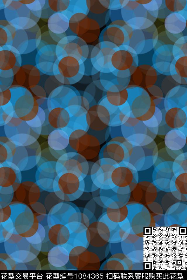 抽象迷彩圆圈与波点数码印花华亿平台下载（图片编号: 1084365） - 瓦栏（Walan）