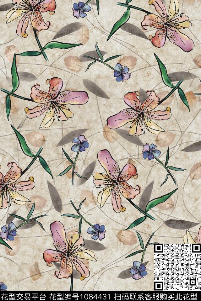数码华亿平台小碎花花卉数码印花华亿平台下载（图片编号: 1084431） - 瓦栏（Walan）