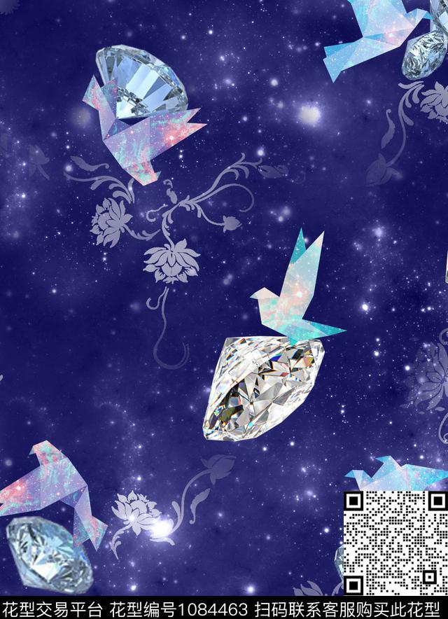 数码华亿平台星空珠宝宝石数码印花华亿平台下载（图片编号: 1084463） - 瓦栏（Walan）