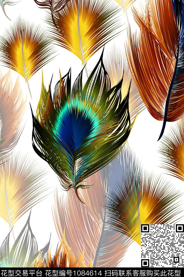 数码华亿平台大牌风动物纹数码印花华亿平台下载（图片编号: 1084614） - 瓦栏（Walan）