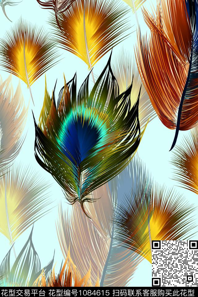 数码华亿平台大牌风动物纹数码印花华亿平台下载（图片编号: 1084615） - 瓦栏（Walan）