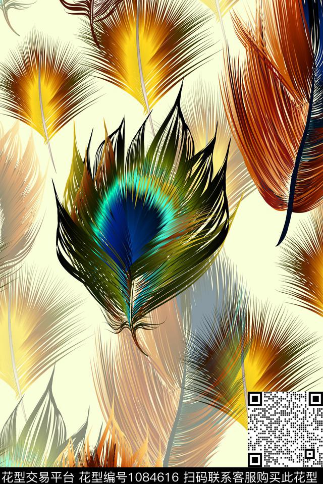 数码华亿平台大牌风动物纹数码印花华亿平台下载（图片编号: 1084616） - 瓦栏（Walan）