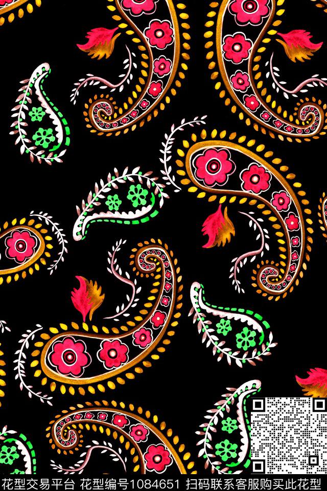 民族风佩斯利GUCCI数码印花华亿平台下载（图片编号: 1084651） - 瓦栏（Walan）