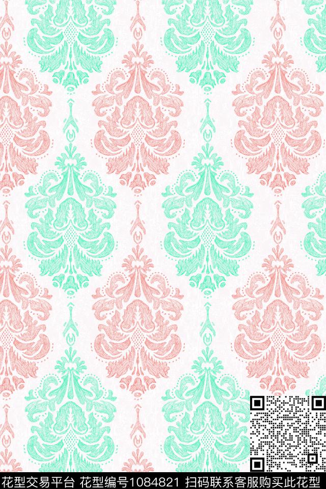 民族风古典纹传统华亿平台传统印花华亿平台下载（图片编号: 1084821） - 瓦栏（Walan）