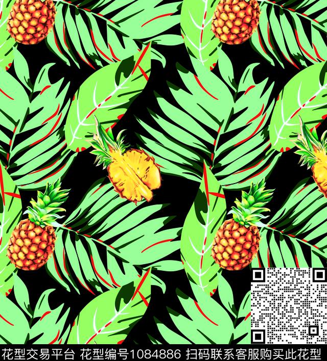 数码华亿平台女装菠萝数码印花华亿平台下载（图片编号: 1084886） - 瓦栏（Walan）