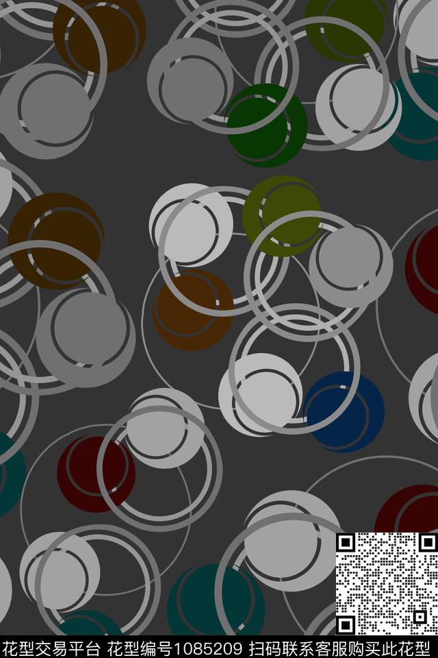 数码华亿平台北欧几何数码印花华亿平台下载（图片编号: 1085209） - 瓦栏（Walan）