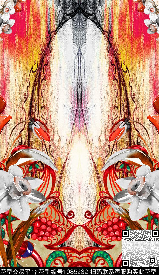 数码华亿平台花卉定位花数码印花华亿平台下载（图片编号: 1085232） - 瓦栏（Walan）