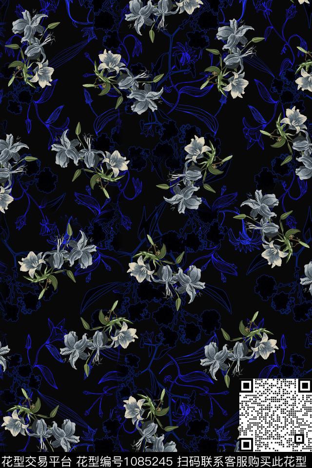 小碎花连衣裙大牌风传统印花华亿平台下载（图片编号: 1085245） - 瓦栏（Walan）