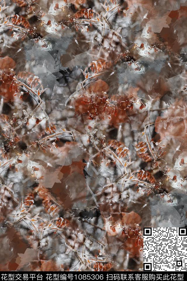 抽象男装肌理抽象传统印花华亿平台下载（图片编号: 1085306） - 瓦栏（Walan）