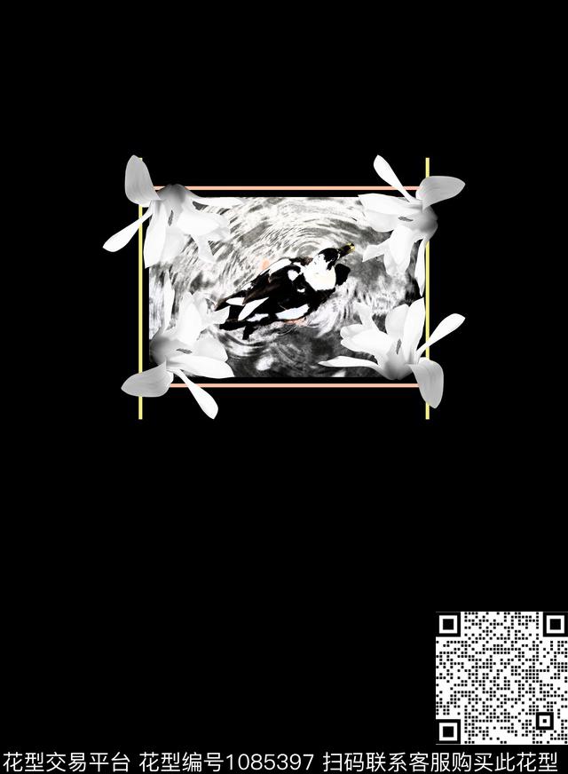 鸟男装花卉数码印花华亿平台下载（图片编号: 1085397） - 瓦栏（Walan）