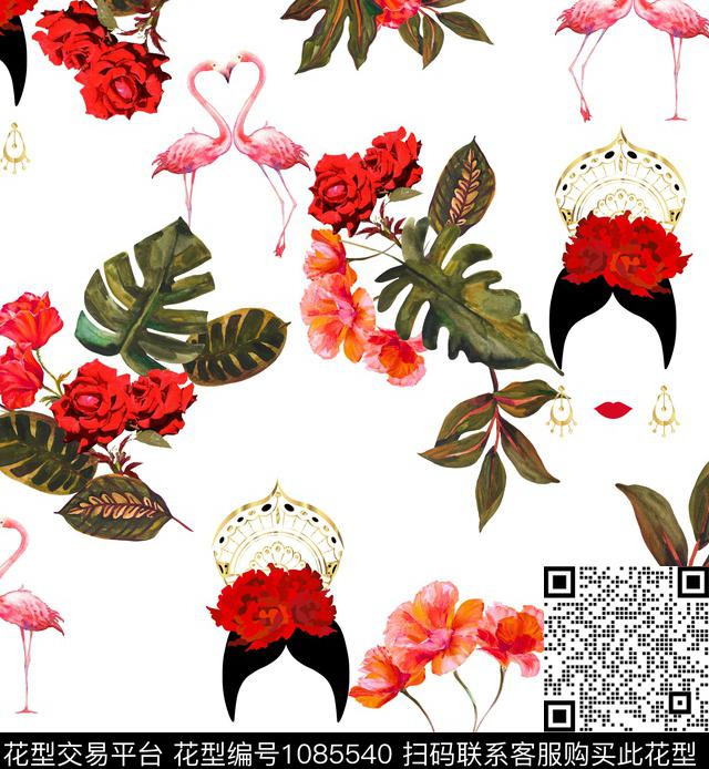 淑女趣味人物数码印花华亿平台下载（图片编号: 1085540） - 瓦栏（Walan）