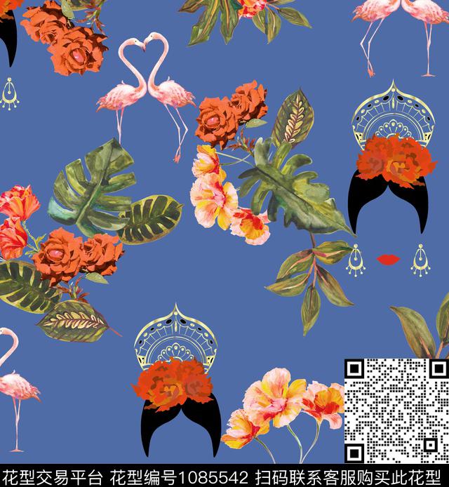 淑女趣味人物数码印花华亿平台下载（图片编号: 1085542） - 瓦栏（Walan）