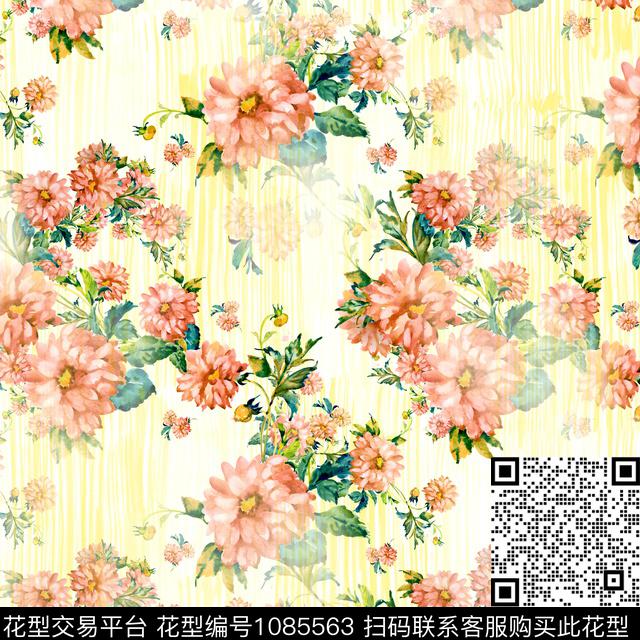 数码华亿平台花卉女装数码印花华亿平台下载（图片编号: 1085563） - 瓦栏（Walan）