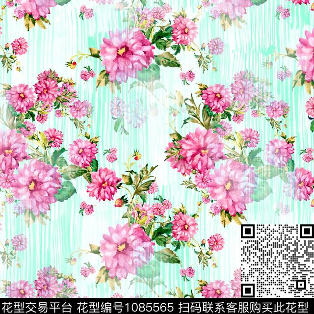 数码华亿平台花卉女装数码印花华亿平台下载（图片编号: 1085565） - 瓦栏（Walan）