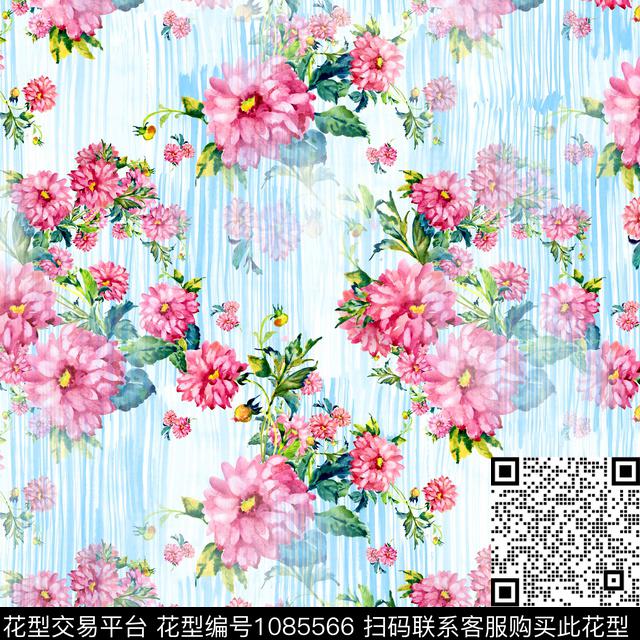 数码华亿平台花卉女装数码印花华亿平台下载（图片编号: 1085566） - 瓦栏（Walan）