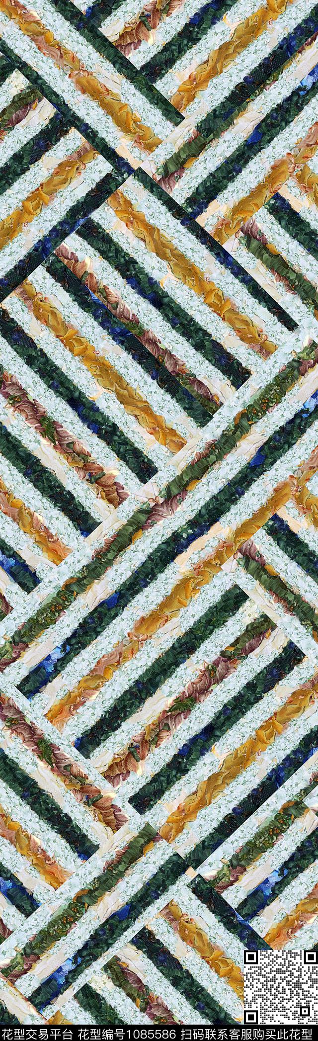 条纹休闲长巾传统印花华亿平台下载（图片编号: 1085586） - 瓦栏（Walan）