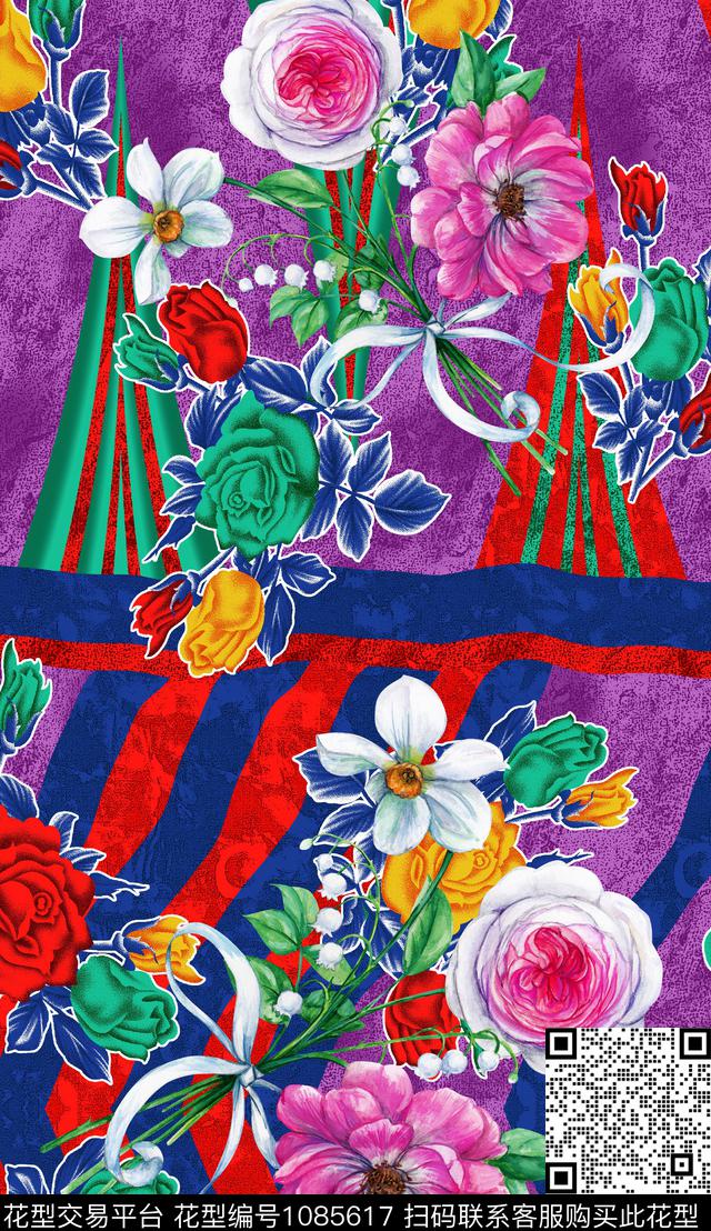 数码华亿平台定位花女装定位花数码印花华亿平台下载（图片编号: 1085617） - 瓦栏（Walan）