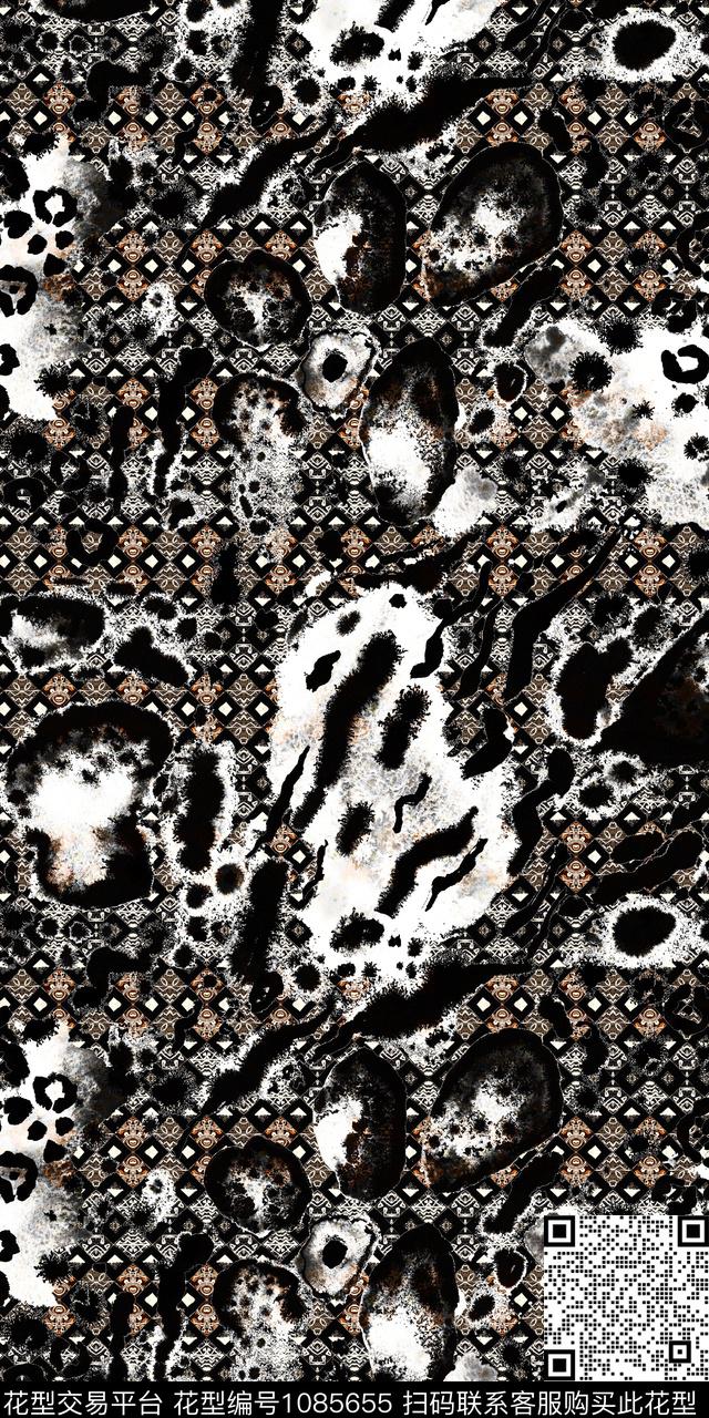 数码华亿平台抽象大牌风数码印花华亿平台下载（图片编号: 1085655） - 瓦栏（Walan）