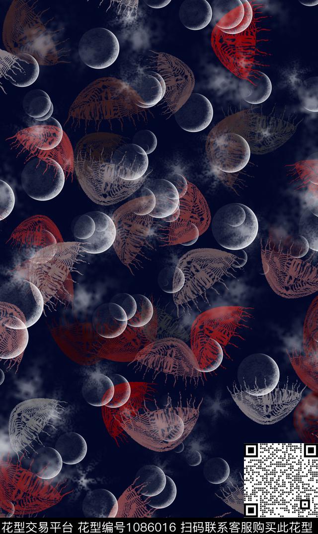 数码华亿平台抽象花卉数码印花华亿平台下载（图片编号: 1086016） - 瓦栏（Walan）