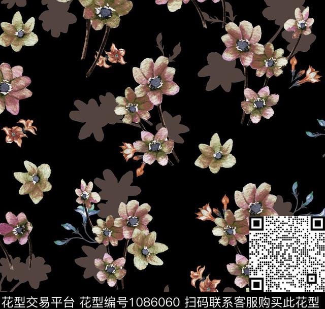 花卉年轻女性小碎花数码印花华亿平台下载（图片编号: 1086060） - 瓦栏（Walan）