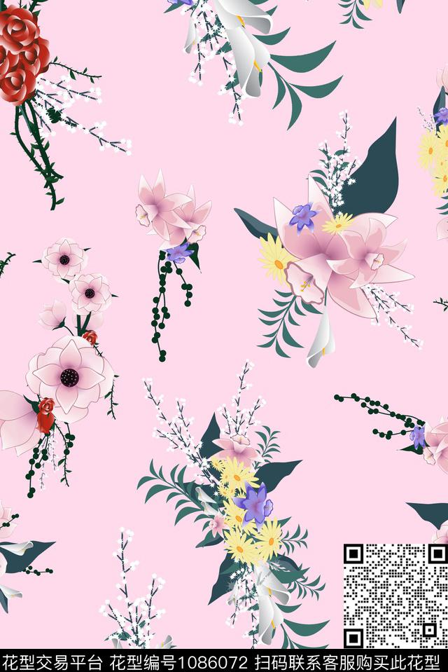 数码华亿平台花卉数码印花华亿平台下载（图片编号: 1086072） - 瓦栏（Walan）