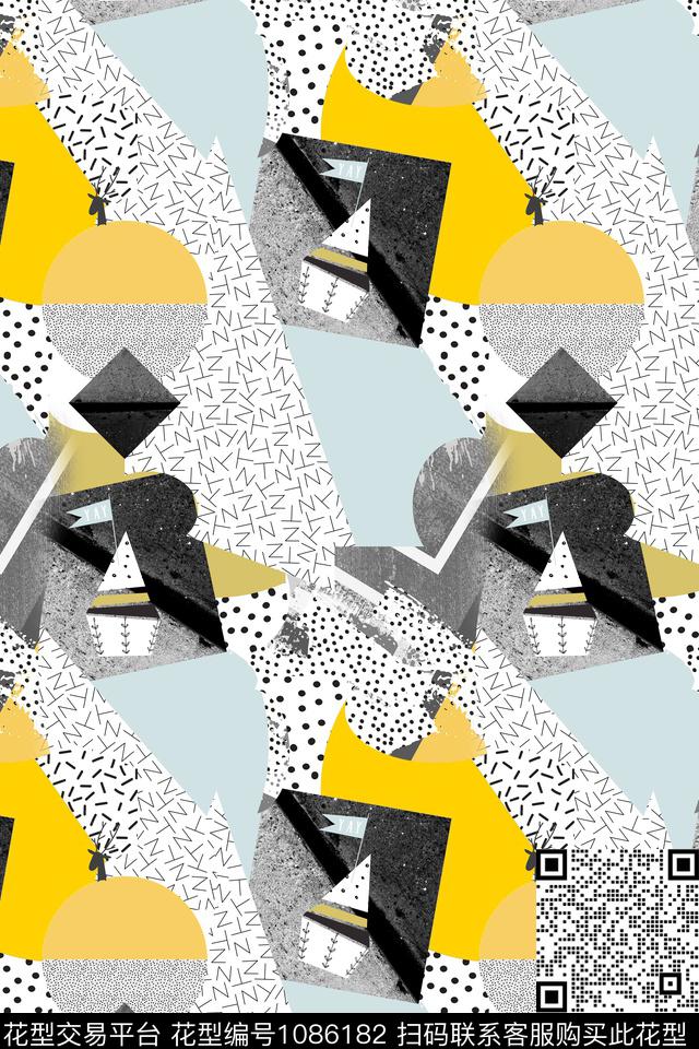 数码华亿平台抽象女装数码印花华亿平台下载（图片编号: 1086182） - 瓦栏（Walan）