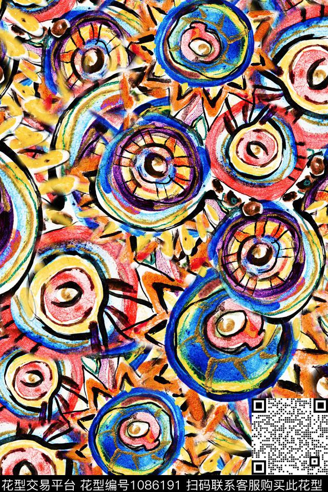 数码华亿平台抽象几何数码印花华亿平台下载（图片编号: 1086191） - 瓦栏（Walan）