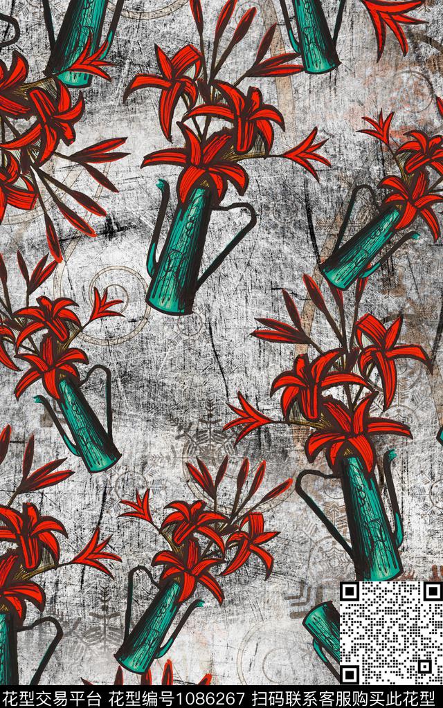 数码华亿平台小碎花花卉数码印花华亿平台下载（图片编号: 1086267） - 瓦栏（Walan）